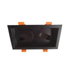 LED STUDIO - PORTA GU10 RECTANGULAR DOBLE ÁNGULO NO APMPOLLETA