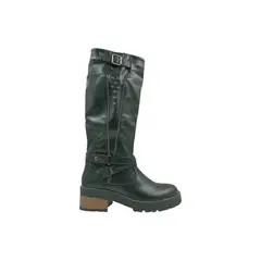 HERIEL - Bota Negra Taco Bajo Mujer