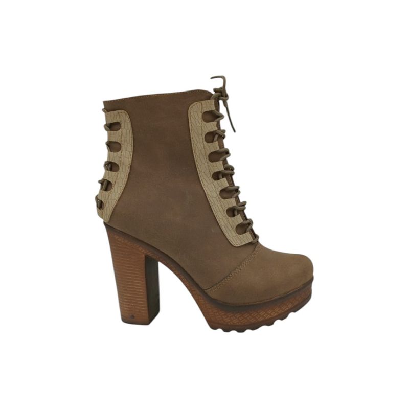 HERIEL - Botin Camel Taco Mujer