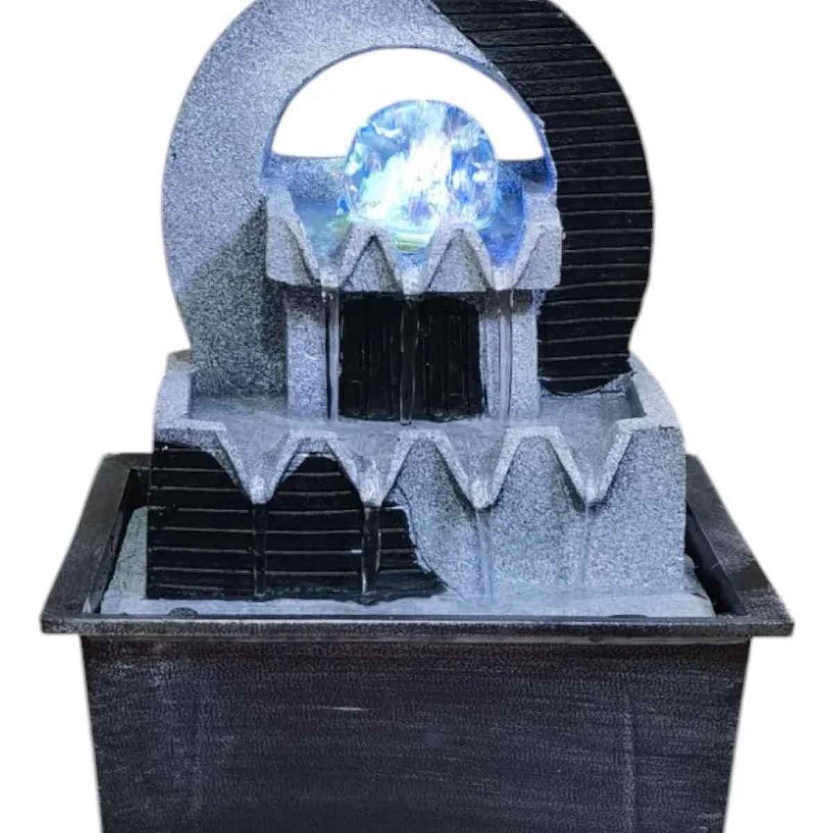 GENERICO - Fuente De Agua Decorativa Cascada Con Luz Led Pileta