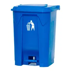 GENERICO - Basurero Con Pedal Contenedor 50 Litros Azul