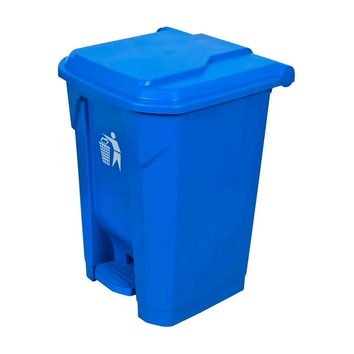 GENERICO - Basurero Con Pedal Contenedor 50 Litros Azul