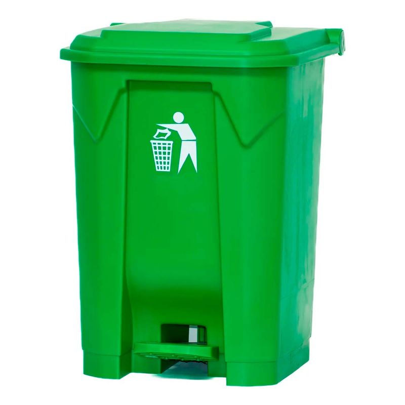 GENERICO - Basurero Con Pedal Contenedor 50 Litros Verde