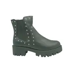 HERIEL - Botín Negro Tachas Plataforma Mujer