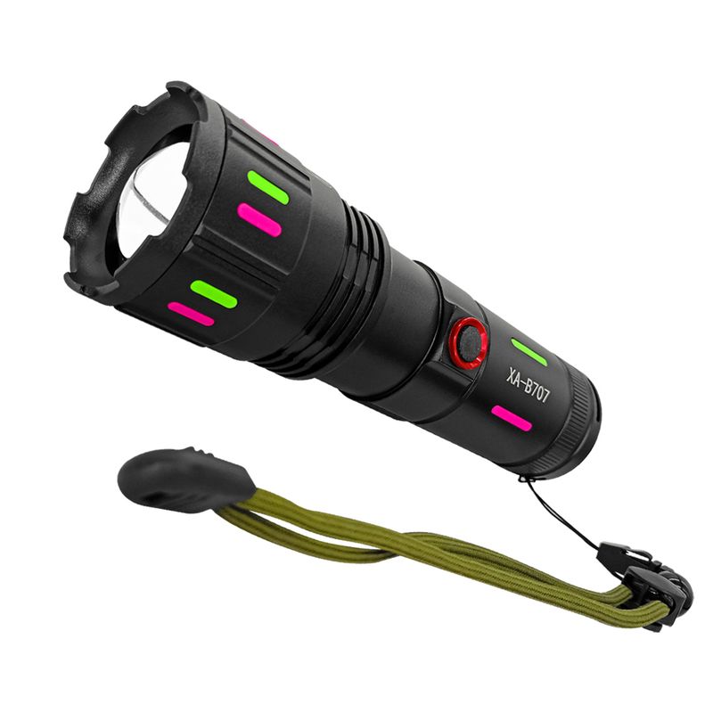 GENERICO - Linterna LED Recargable Zoom Visor Carga Power Bank - TGO Mod XA-B707