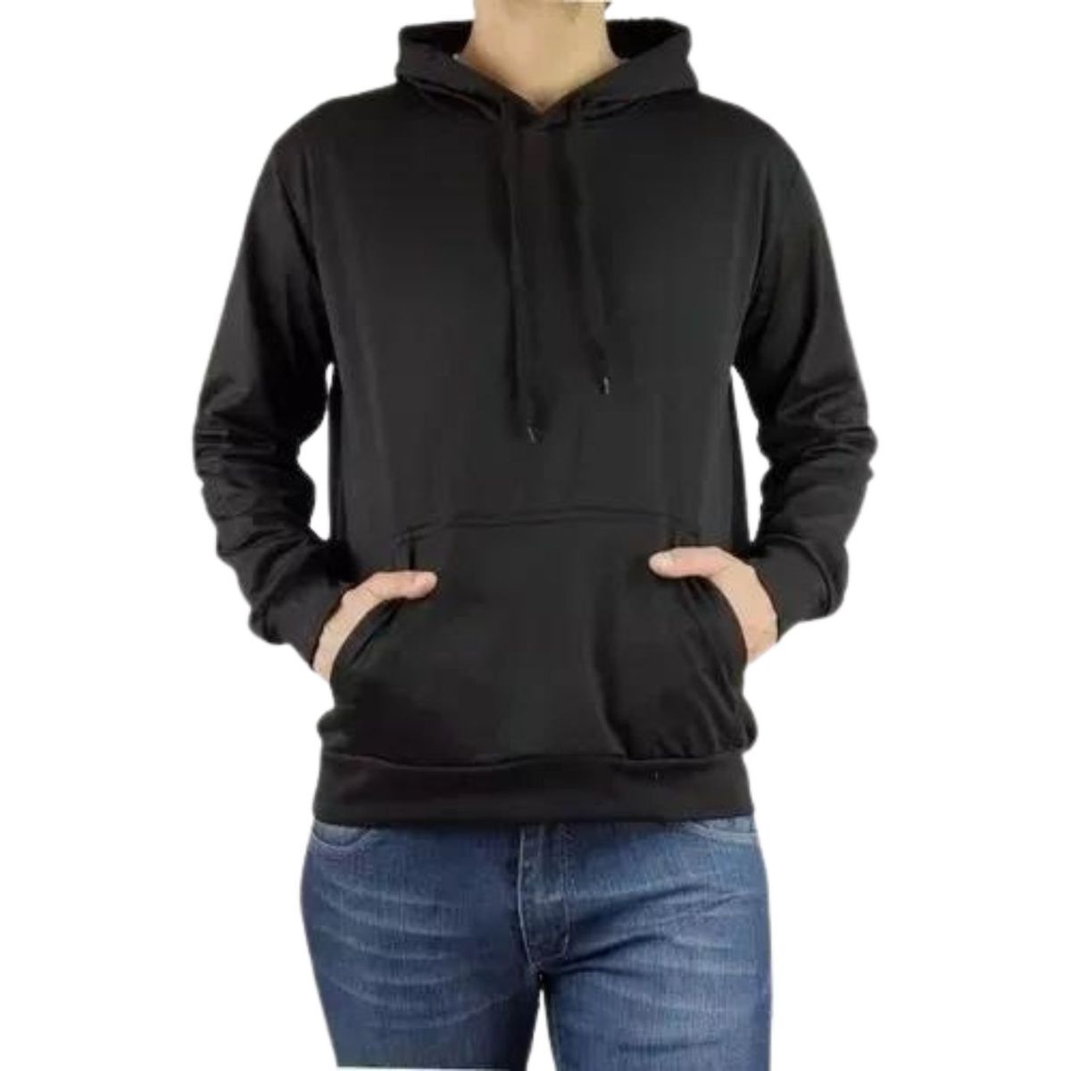 LIKE SHOP - Poleron Frisado Canguro Gorro Invierno Forro Polar Unisex 0422
