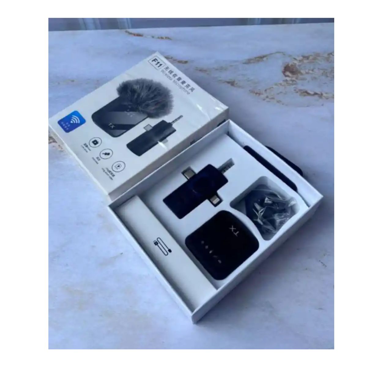 GENERICO - Micrófono de solapa inalámbrico 3 Auxiliar,USB-C Para iPhone