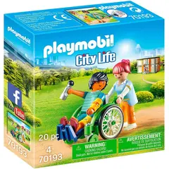 PLAYMOBIL - PACIENTE EN SILLA DE RUEDAS PM70193