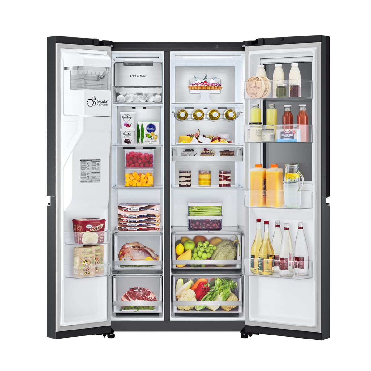 LG - Refrigerador Side by Side LG 598 Litros con Instaview™ GS66SXTC