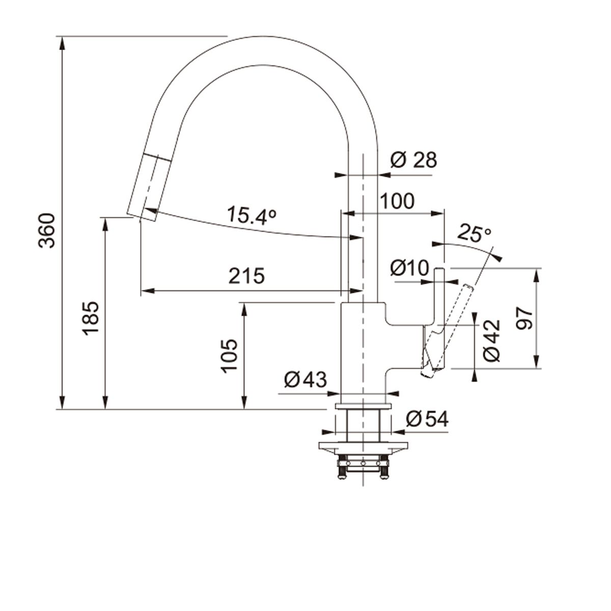 FRANKE - Llave Lavaplatos Blanca Monomando Lina