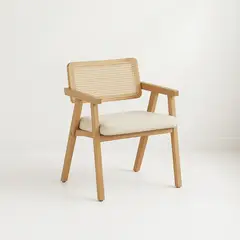 KLIK - Sitial Acolchado Chandigarh Butaca Rattan - Madera