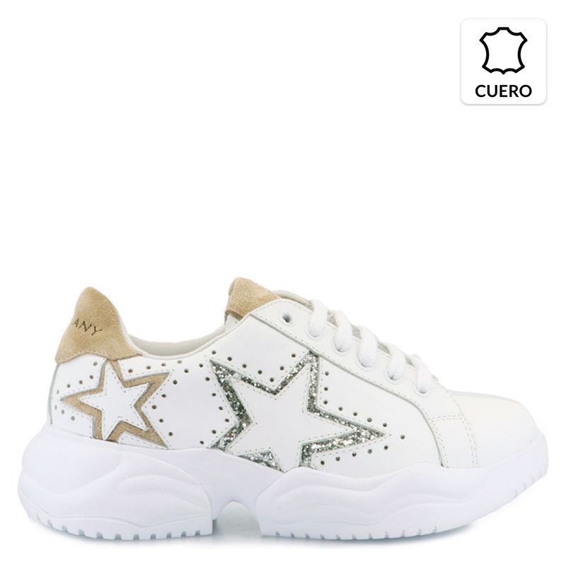 RICKY SARKANY - Ricky Sarkany Zapatilla Urbana Mujer Cuero Blanca