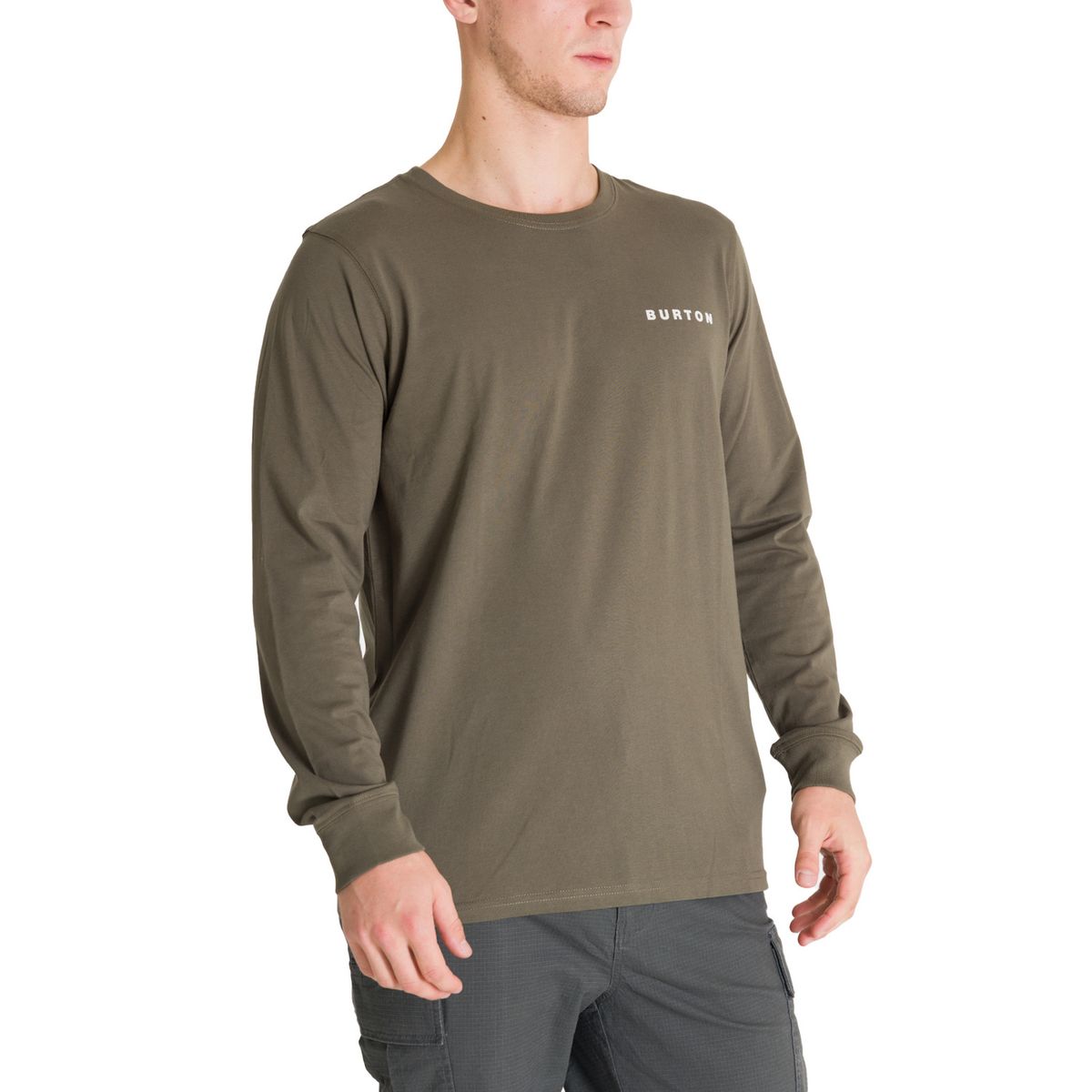 BURTON - Polera Manga Larga Hombre Mini Chest Logo Verde Burton BURTON