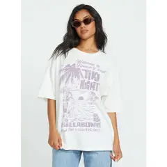 BILLABONG - Polera Manga Corta Mujer High On Life Blanca
