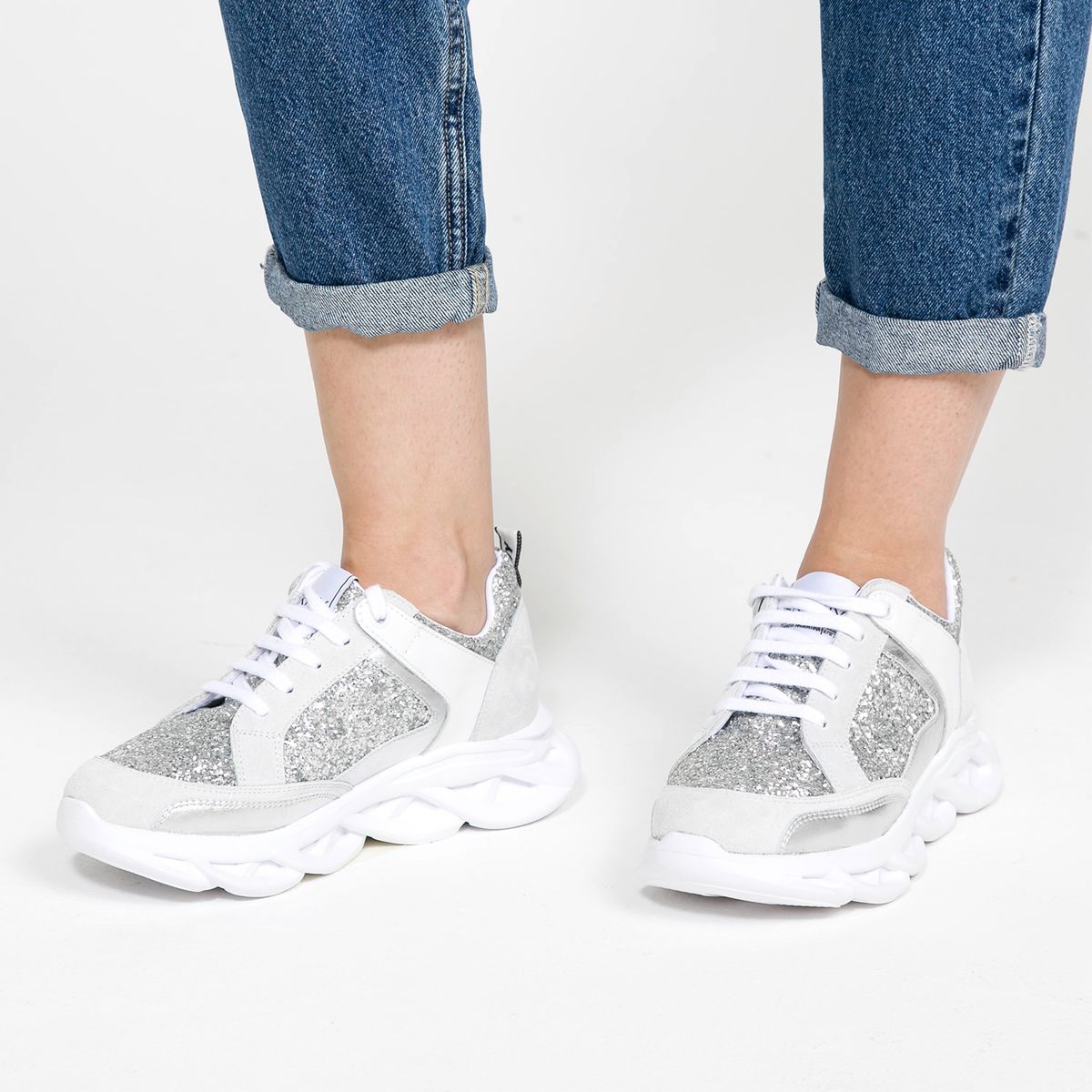 RICKY SARKANY - Ricky Sarkany Zapatilla Urbana Mujer Cuero Blanca