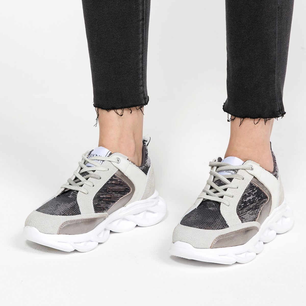 RICKY SARKANY - Ricky Sarkany Zapatilla Urbana Mujer Cuero Blanca