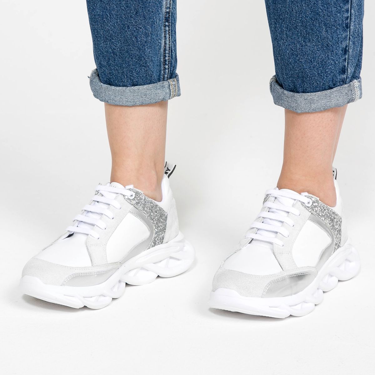 RICKY SARKANY - Ricky Sarkany Zapatilla Urbana Mujer Cuero Blanca