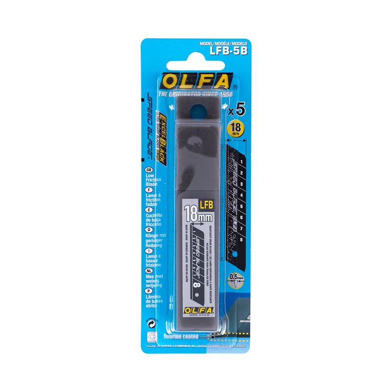 OLFA - Repuesto hoja ultra afilada "Speed Blade" 18 mm. 5 un.