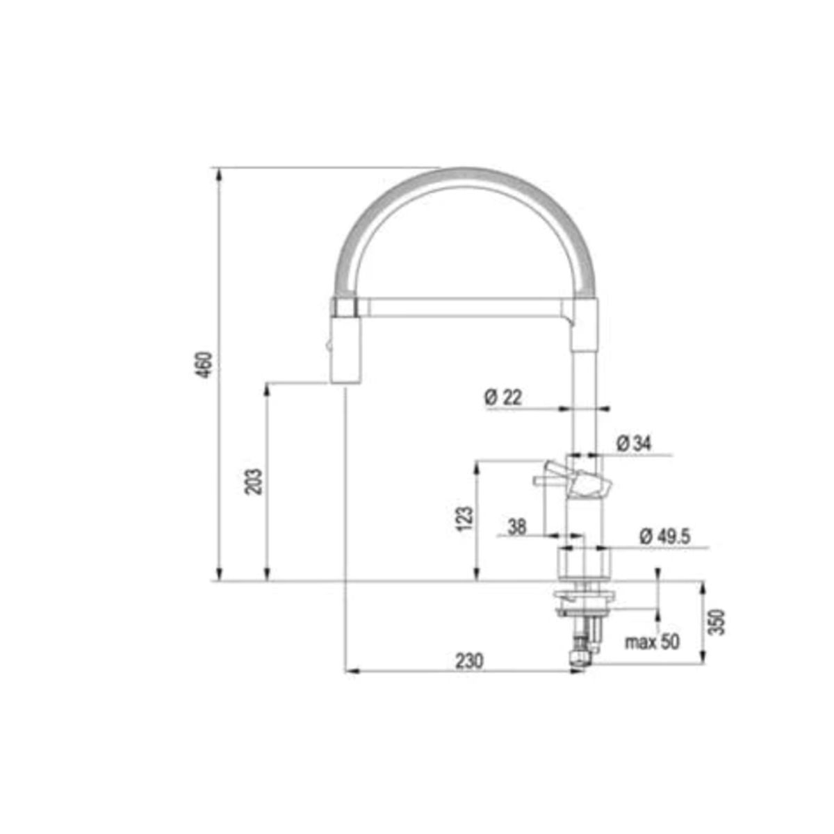 FRANKE - Llave Lavaplatos Monomando Cromado Manhattan