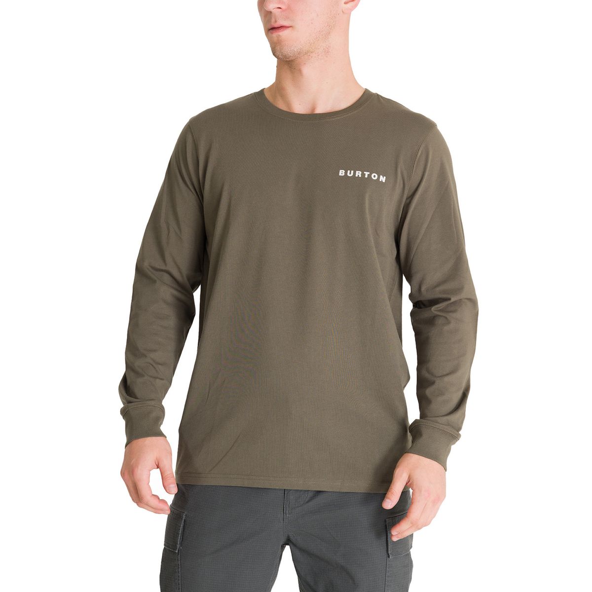 BURTON - Polera Manga Larga Hombre Mini Chest Logo Verde Burton BURTON