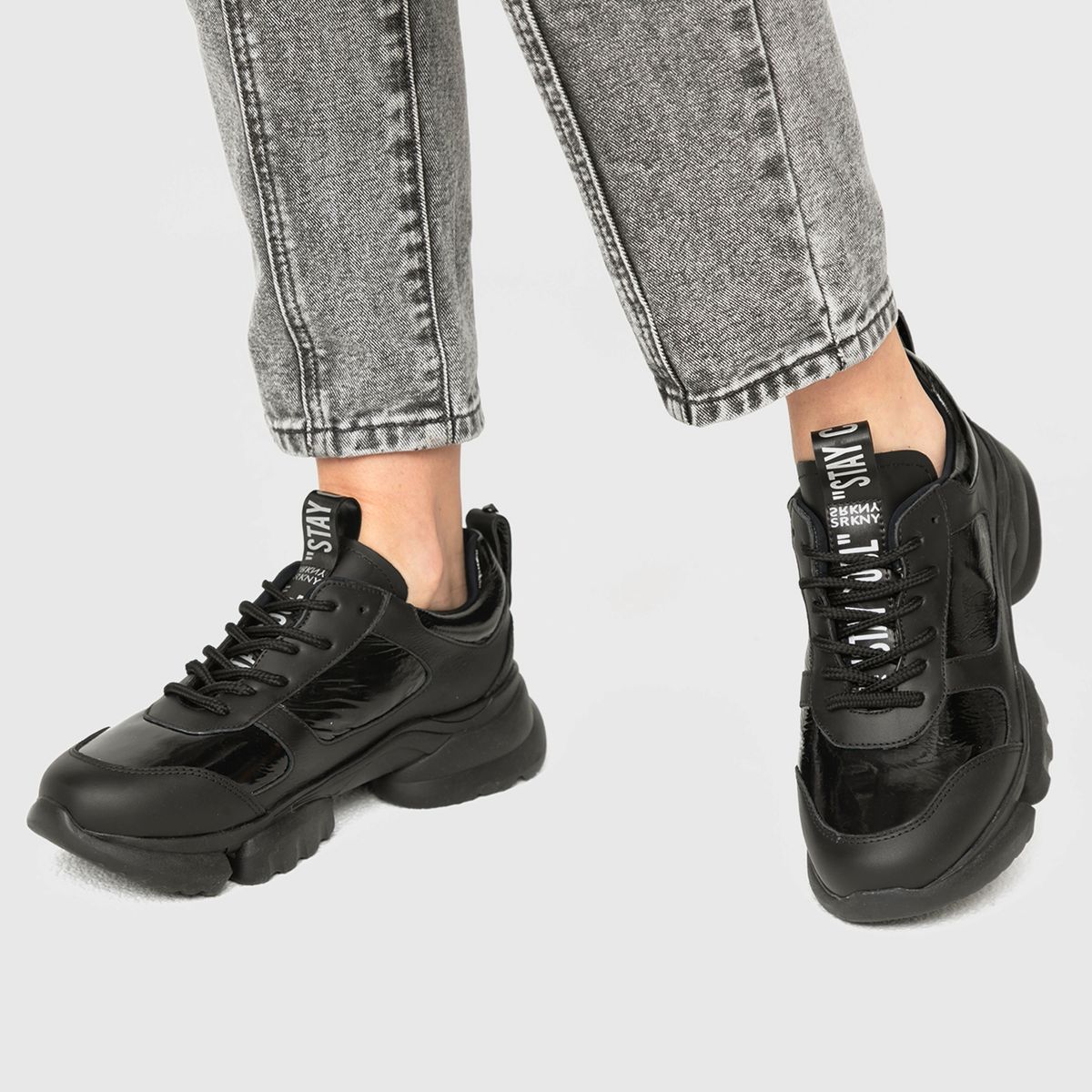 RICKY SARKANY - Ricky Sarkany Zapatilla Urbana Mujer Cuero Negra