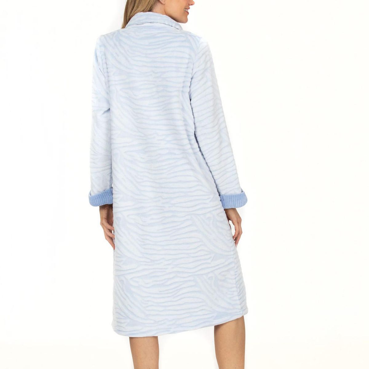 LADY GENNY - Bata Larga Polar Abotonada