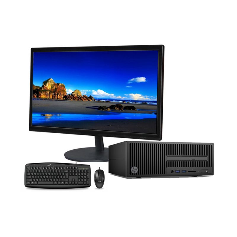 HP - KIT MONITOR + PC DESKTOP HP 280 G2 SFF (i3-6ta 8GB 500GB) + Teclado & mouse Reacondicionado