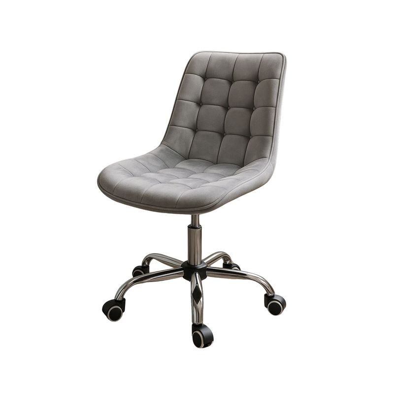 GENERICO - Silla Escritorio Ejecutiva Felpa Roma - Gris