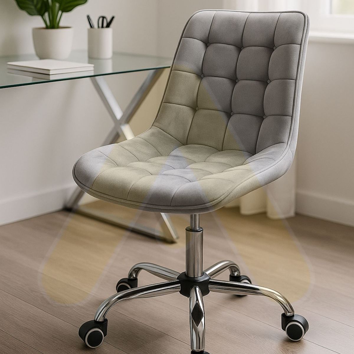 HABITA2 CHILE - Silla Escritorio Ejecutiva Felpa Roma - Gris