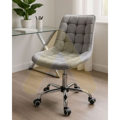 Imagen 2 del producto Silla Escritorio Ejecutiva Felpa Roma - Gris