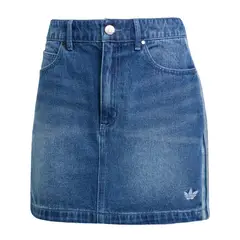 ADIDAS - Minifalda de tejido denim de 3 Tiras Adicolor