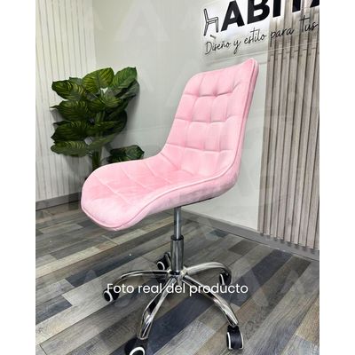 Imagen 2 del producto Silla Escritorio Ejecutiva Felpa Roma - Rosada