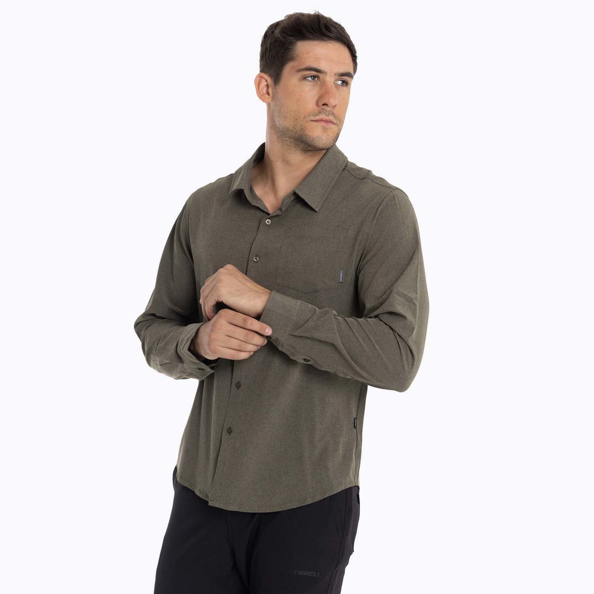 MERRELL - Camisa Hombre Cumberland Café Oscuro MERRELL
