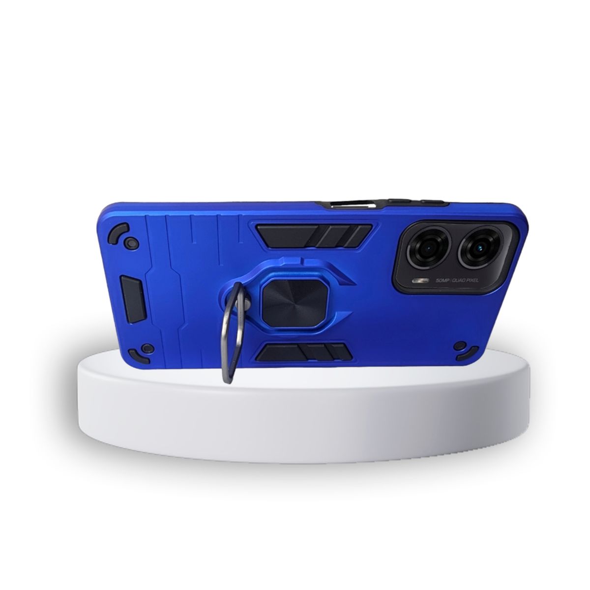GENERICO - CARCASA ANILLO ANTIGOLPE PARA CELULAR MOTOROLA G04 COLOR AZUL