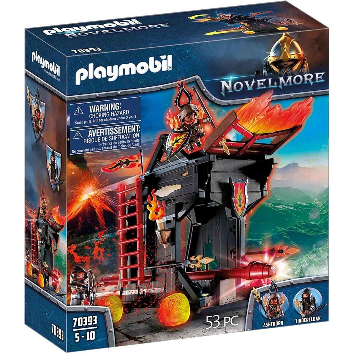 PLAYMOBIL - PLAYMOBIL  ARIETE DE FUEGO DE LOS BANDIDOS DE BURNHAM PM70393