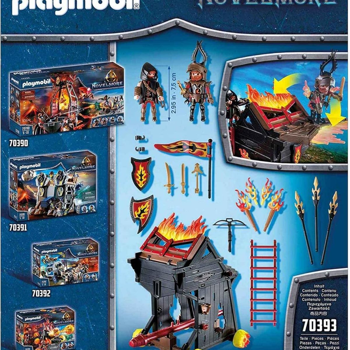 PLAYMOBIL - PLAYMOBIL  ARIETE DE FUEGO DE LOS BANDIDOS DE BURNHAM PM70393