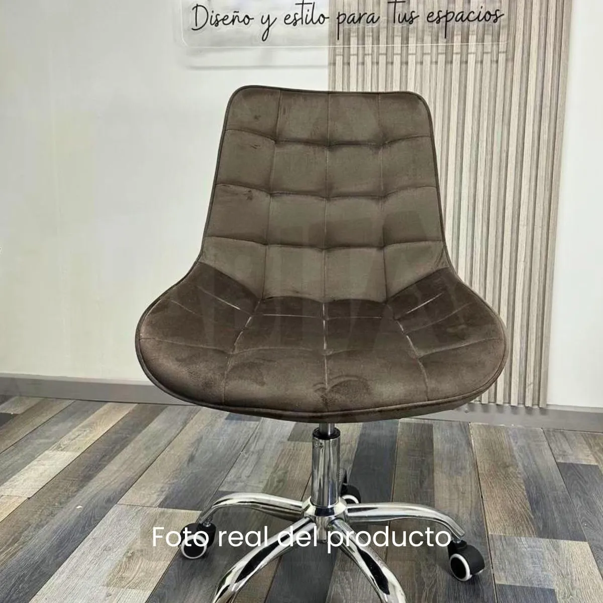 HABITA2 CHILE - Silla Escritorio Ejecutiva Felpa Roma - Marrón