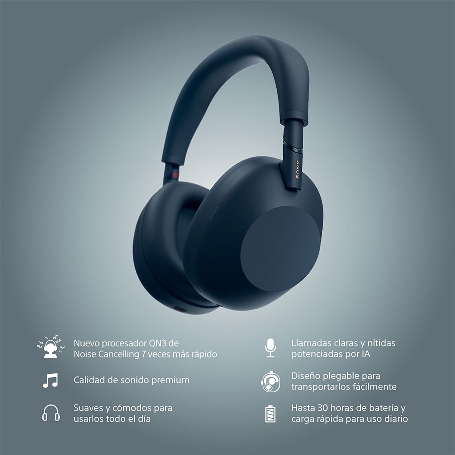 SONY Audífonos inalámbricos con noise cancelling WH-1000XM6