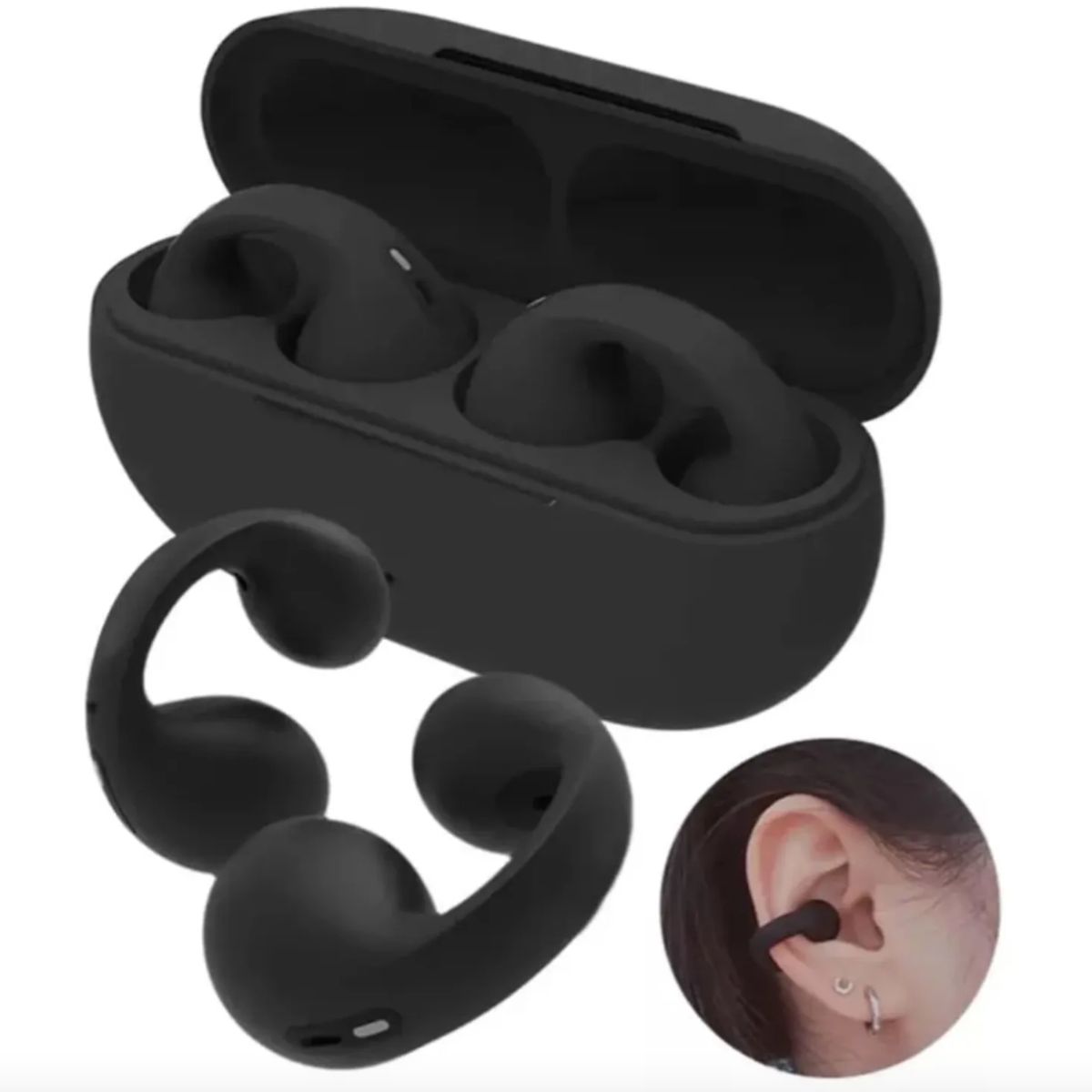 GENERICO - Audífonos Manos Libres Condución Ósea Fitness Color Negro