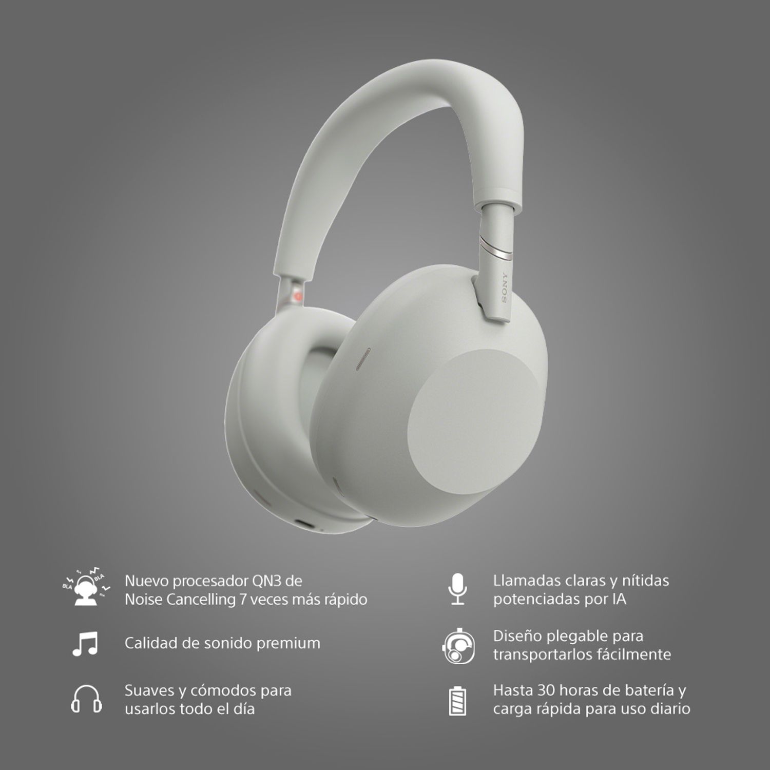 SONY Audífonos inalámbricos con noise cancelling WH-1000XM6
