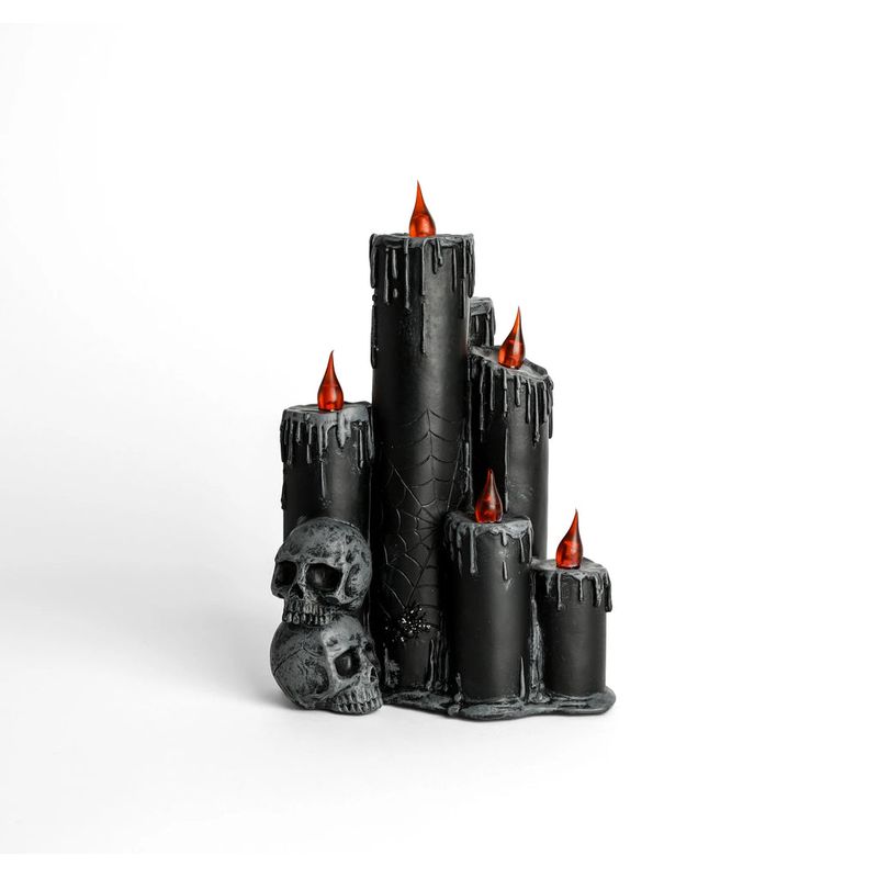 FRANK & MORTIS - Adorno Velas Negras Led Frank & Mortis