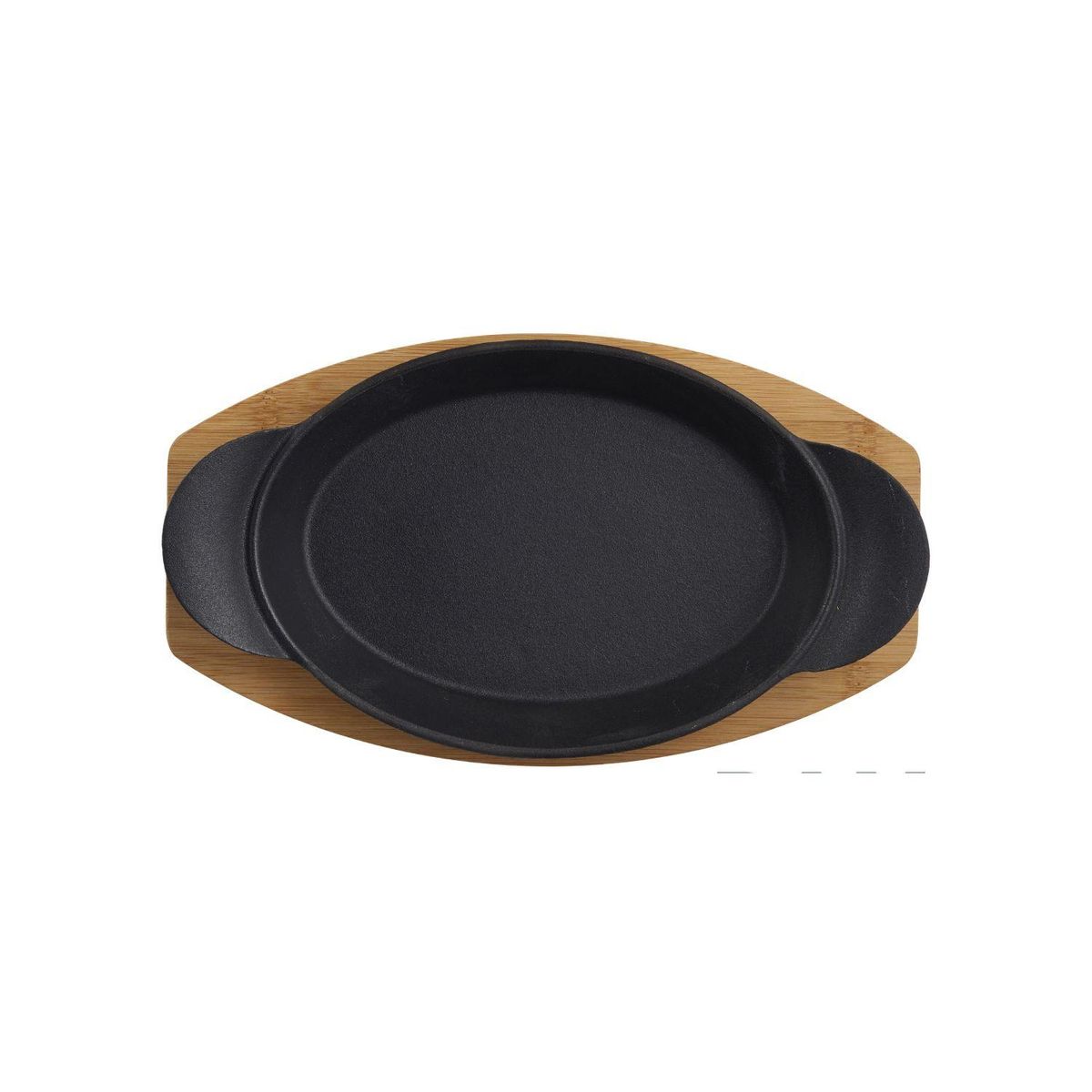 DANGRILL - Fuente Hierro Fundido Con Bandeja Bambú 28x16 Cm Dangrill