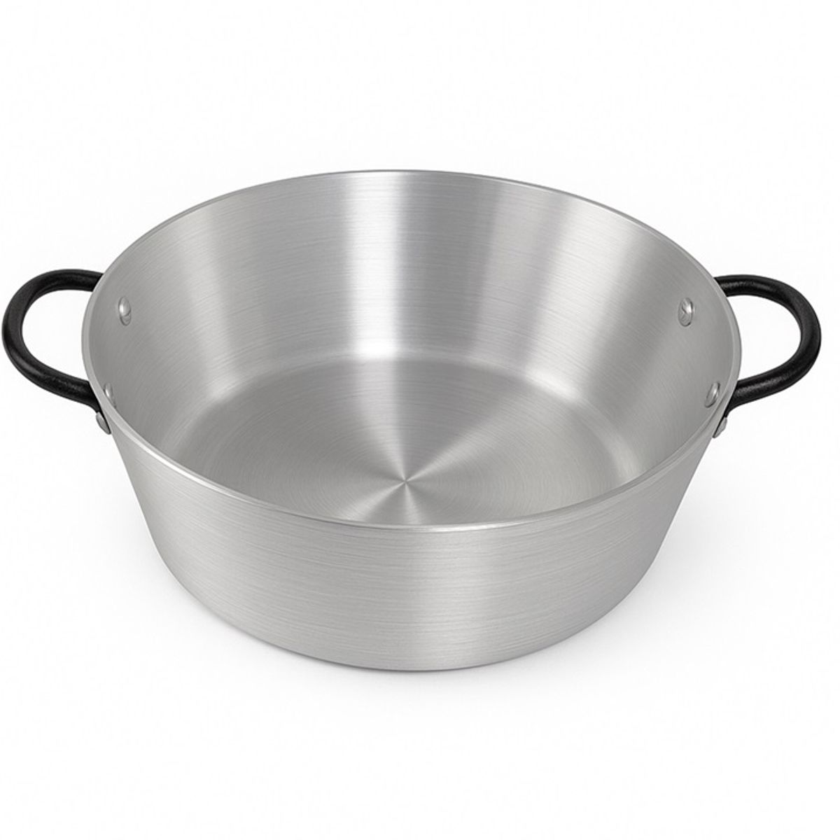 GENERICO - Paila De Aluminio Para Freír 40cm Grande Con Asas