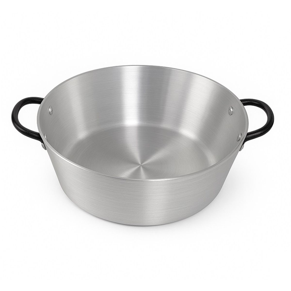 GENERICO - Paila De Aluminio Para Freír 40cm Grande Con Asas