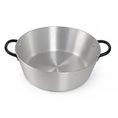 GENERICO - Paila De Aluminio Para Freír 40cm Grande Con Asas