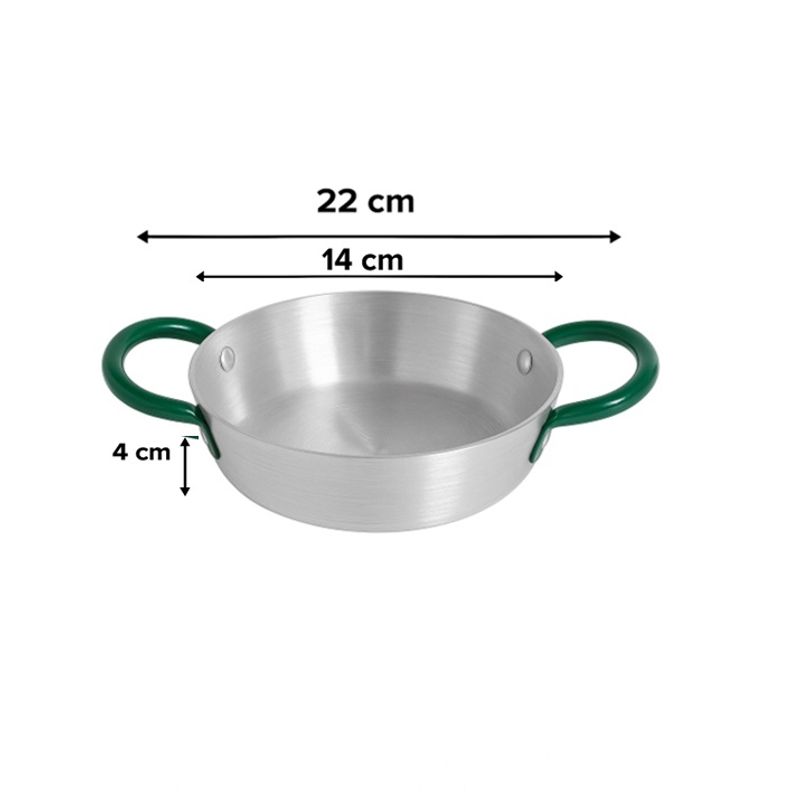GENERICO - Paila De Huevo Aluminio 14cm Cocina Práctica Con Asas