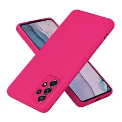 GENERICO - Carcasa Silicona Fucsia Para Teléfono Samsung A30S