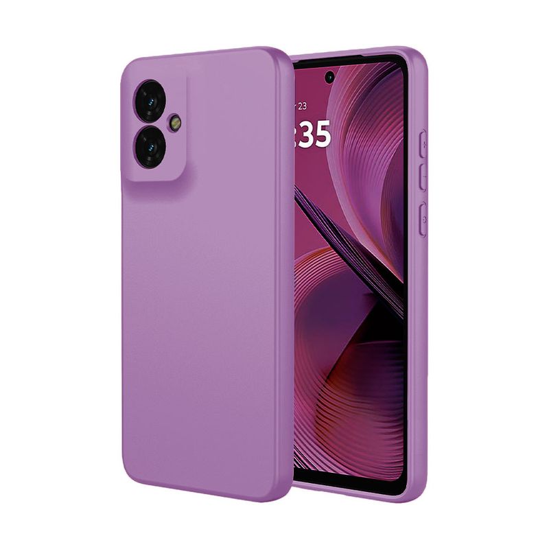 GENERICO - Carcasa Silicona Morada Para Telefono Motorola E32