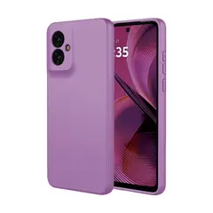 GENERICO - Carcasa Silicona Morada Para Telefono Motorola G13