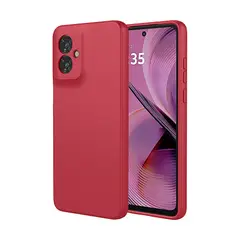 GENERICO - Carcasa Silicona Roja Para Teléfono Motorola G24 POWER